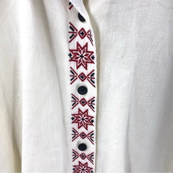 Vintage Western Shirt Cambridge Country Store Cotton Southwest Embroidered Large - Picture 2 of 9